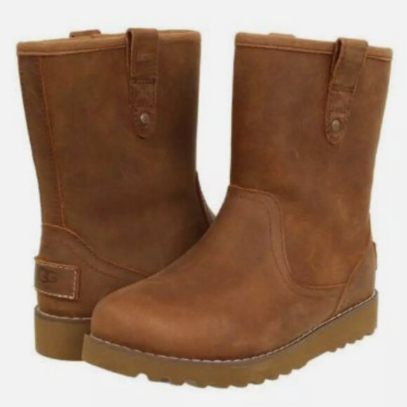Ugg Australia Redwood Chestnut Brown Waterproof boot size 5 NWT in box - Picture 1 of 12